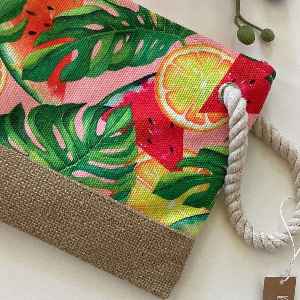 Tropical Fruit Wristlet/Cosmetic Bag - Picture 2 of 8